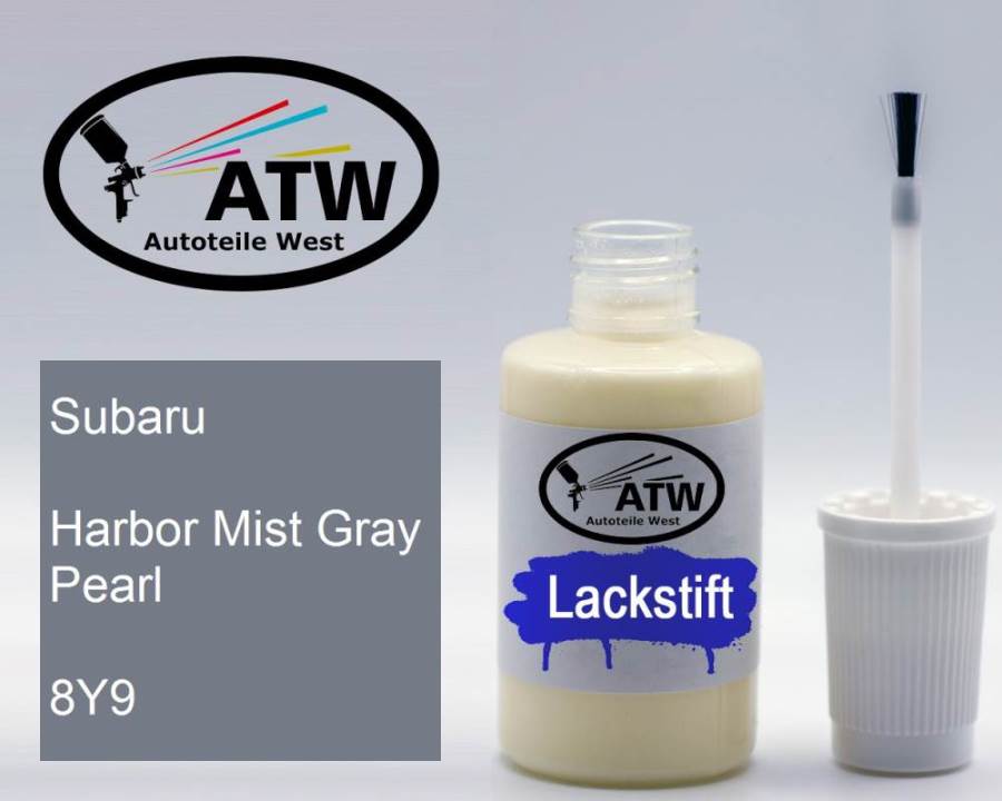 Subaru, Harbor Mist Gray Pearl, 8Y9: 20ml Lackstift, von ATW Autoteile West.